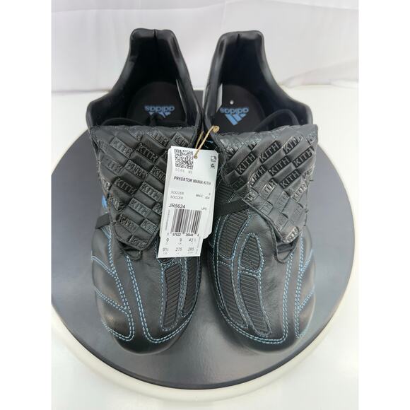 Kith × Adidas Predator Mania Mens Sz 9.5 Black Blue Silver Soccer Cleats JR5624 - Picture 5 of 12